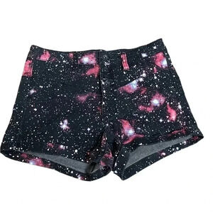 Blackheart Black Galaxy Print Gothic High Rise Shorts size Juniors 11
